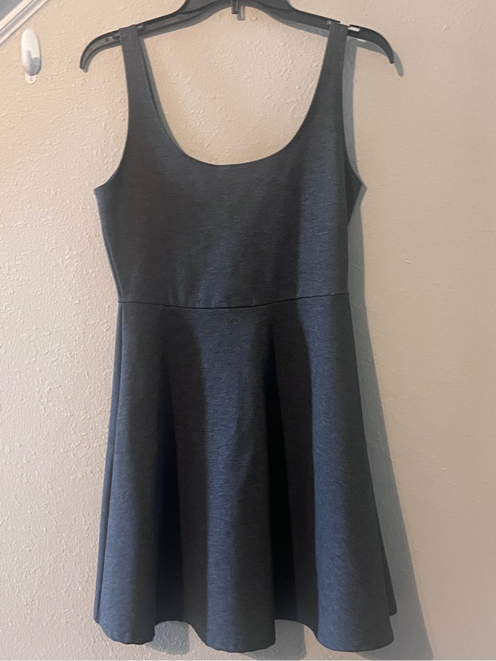 Dark Gray Tank Style Mini Skater Dress Size M